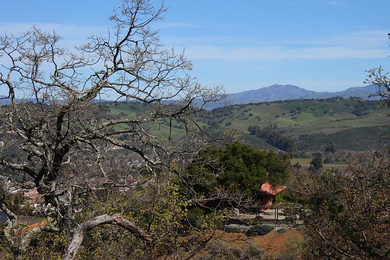 aqs016.JPG - Mount Hamilton and the Lick Observatory in the distance.