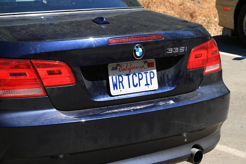 sonoma20.JPG - Nerd license plate.