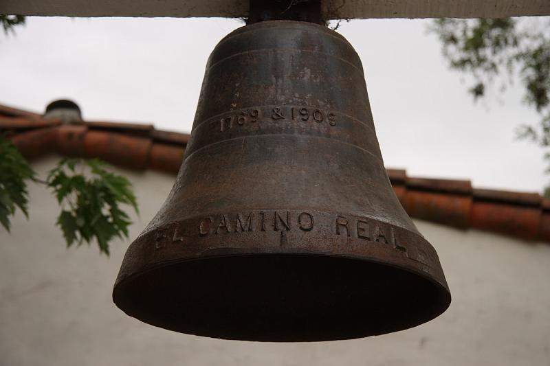 SJB003.JPG - Bell marking El Camino Real.  The original path of the road will be seen later.